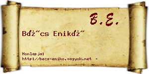 Bécs Enikő névjegykártya