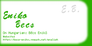 eniko becs business card