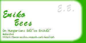 eniko becs business card